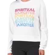 Logo Savasana Crew Neck Sweater Rainbow Logo Size Medium