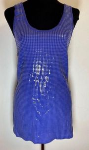 Sequin tank ultra minidress / long top