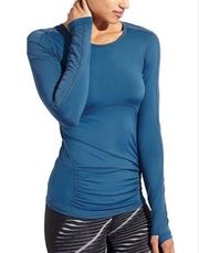 ATHLETA STEALTH Long Sleeve Top Constellation Blue Size Medium