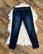 dark wash skinny jeans/capri size 8