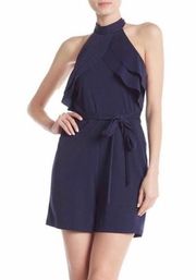 Bebe Navy Ruffle Romper Playsuit