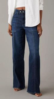 AE Dreamy Drape Stretch Super High-Waisted Baggy Wide-Leg Jean