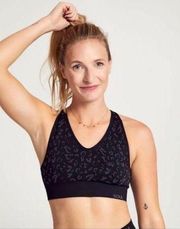 Soul Cycle Leopard Print Sports Bra Black Size Small