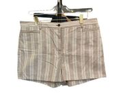 Tory Burch Gavyn Tan and White Shorts - size 12