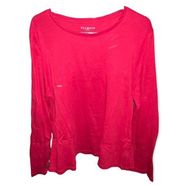 Pre Owned Talbots Women Red Long Sleeve T-Shirt Size XL