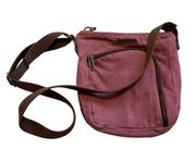 Duluth Trading Purple Canvas Sailcloth Crossbody Handbag Tote Purse