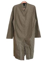 Dialogue Silk Minimalist Lagenlook Longline Jacket Large