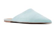 NWOB  baby blue genuine suede leather mules