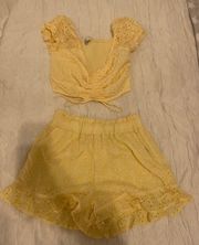 Yellow  Matching Set