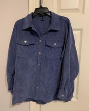 Blue Corduroy Shacket Never Worn