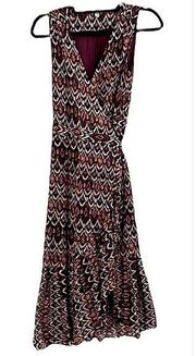 Margaret O'Leary burgundy pink white dress size small