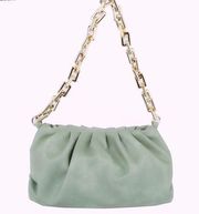 NWT crossbody faux leather stay open sage green bag