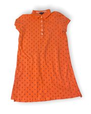 Lands End Womens Size M/P (10-12) Polo Button Dress Anchors Design Nautical