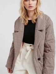 Houndstooth Quilted Coat