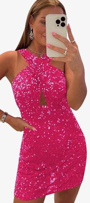 Pink Sparkly Party Dress