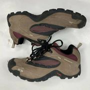 Salomon Contagrip Sole Ortholite Trainers Sneakers 3D Brown Leather women’s Sz 8