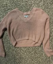 Pink Cropped Sweater