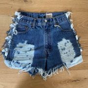 Furst Of A Kind Distressed Ripped O Ring Open Side Shorts