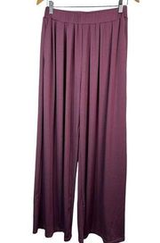 Cider Maroon Wide Leg Palasso Elasticized Waist Pants Size Large