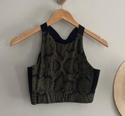 Varley | Sherman Bra in Olive Snake | Sz S