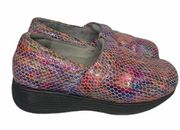 Womens Greys Anatomy Softwalk Meredith Kaleidoscope Mermaid Clogs Leather 6.5