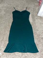 Emerald Green Midi Dress