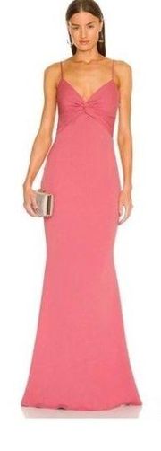 Katie May Nirvana Twist Front Open Back Mauve Pink Peppercorn Gown Dress Size M