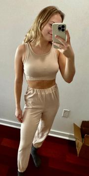 Tan 2 Piece Loungewear Set