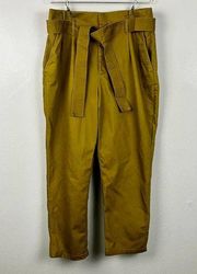 Olive Green Paperbag Pants Plus Size Womens 14 High Waist Tie Target