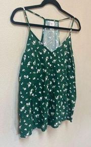 2/$12 Xhiliration Women’s Plus Size Green Floral Boho Tank Top Size XXL