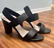 Sling Back Black Sandals