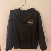 Brandy Melville  light zip up jacket with graphic on corner- OS