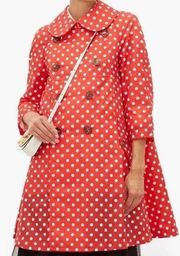 Comme Des Garçon Girl Red/White Polka Dot Raincoat Sz Medium