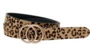 Altar’d State leopard Print Belt with Gold Twin loops Size S