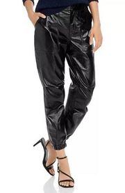 JOIE Findley Faux-Leather Jogger Pants