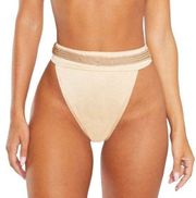 NWT Pretty Little Thing Nude Strappy Robe Bikini Bottom US12