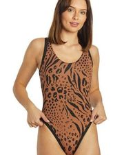 Hurley Women's Animix Cheeky One Piece Swimsuit NWT