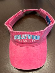 Hollywood Beach Florida Pink Sun Visor Hat