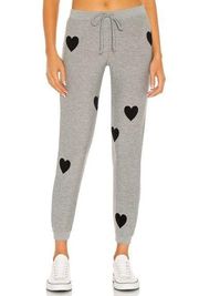 NWT Chaser Flocked Hearts Cozy Knit Cuffed Jogger Sweatpants Size Small S NEW