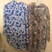 Boohoo Floral Printed Button Ups