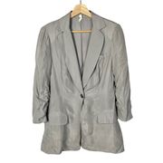 Boutique Willow & Clay Pink Gray Single Button Mid Length Blazer M