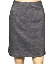 ELIE TAHARI black and taupe wool-blend lightweight tweed skirt. Size 8. EUC