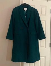 Womens Dark Green Pea Coat