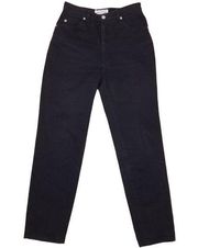 St. John Signature Straight Leg High Rise Denim Jeans Black Sz 6