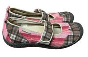 Keen Shoes Women's Size 9.5 Multicolor Harvest Plaid Pink Brown White