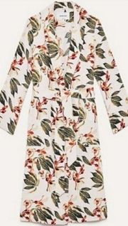 Babaton X Aritzia Kahlo Longline Duster Robe Trench Coat Jacket: Tropical Floral