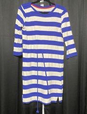 Merona striped shirt dress blue/white