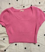 Pink Cropped Sweater