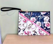 White House Black Market Floral Flat Clutch