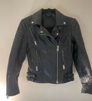 Papin Leather Biker Jacket Black All Saints 